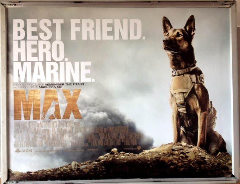 Cinema Poster: MAX 2015 (Quad) Thomas Haden Church Josh Wiggins Luke Kleintank