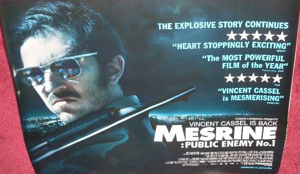 MESRINE PUBLIC ENEMY NO. 1: UK Quad Film Poster