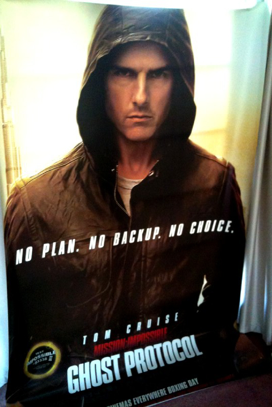 MISSION IMPOSSIBLE GHOST PROTOCOL: Ethan Hunt/Tom Cruise Cinema Banner