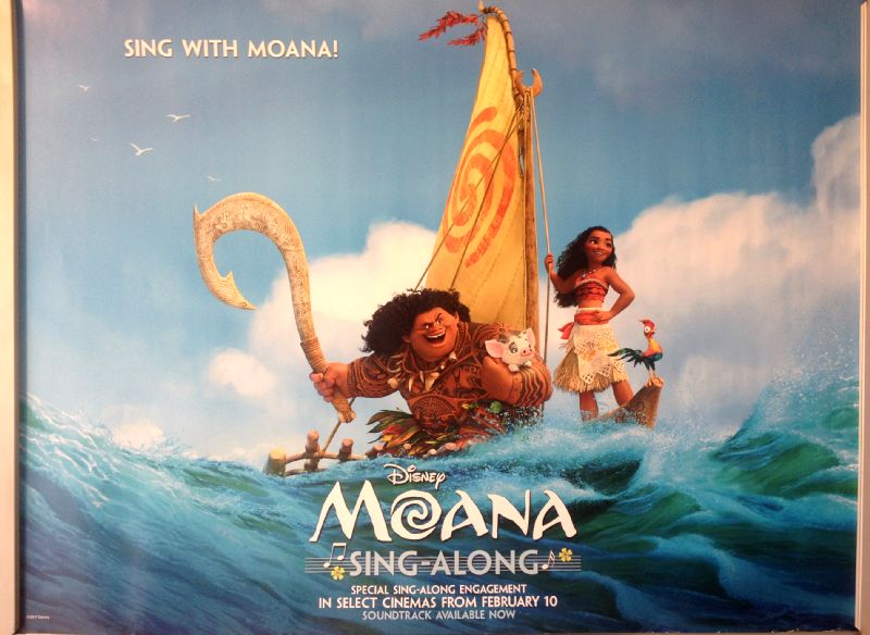 Cinema Poster: MOANA 2016 (Singalong Quad) Dwayne Johnson Nicole Scherzinger