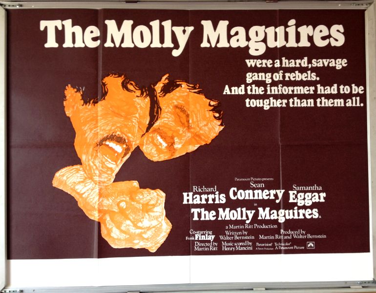 Cinema Poster: MOLLY MAGUIRES, THE 1970 (Quad) Sean Connery Richard Harris