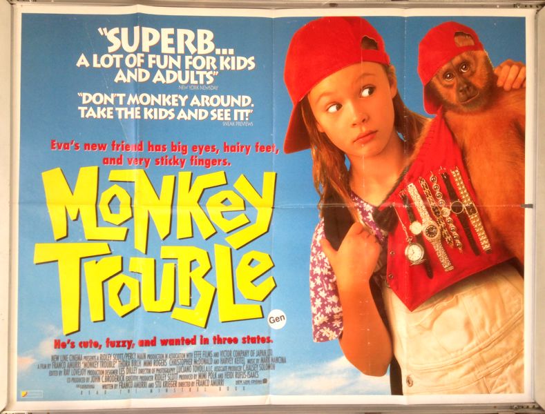 Cinema Poster: MONKEY TROUBLE 1994 (Quad) Thora Birch Harvey Keitel Cinema Poster: MONKEY TROUBLE 1994 (Quad) Thora Birch Harvey Keitel