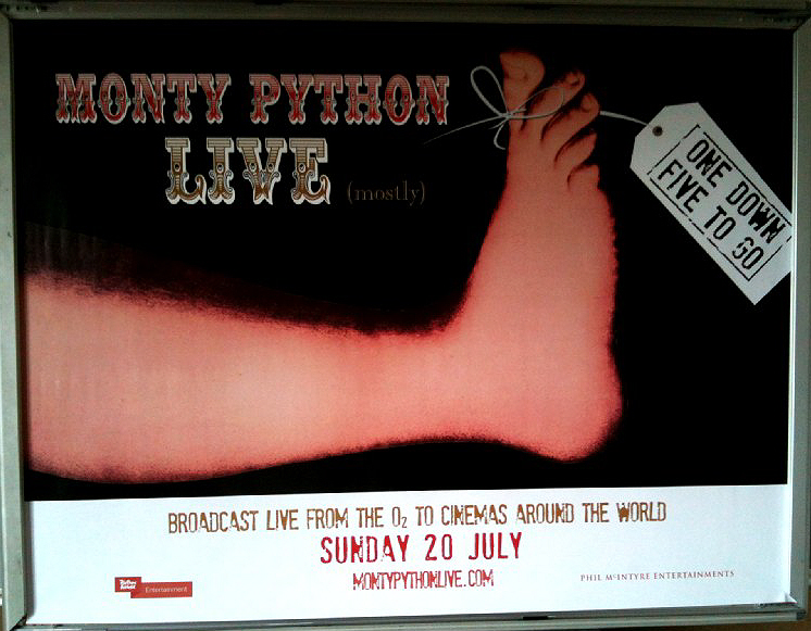 MONTY PYTHON LIVE (MOSTLY): 'Foot' UK Quad Film Poster