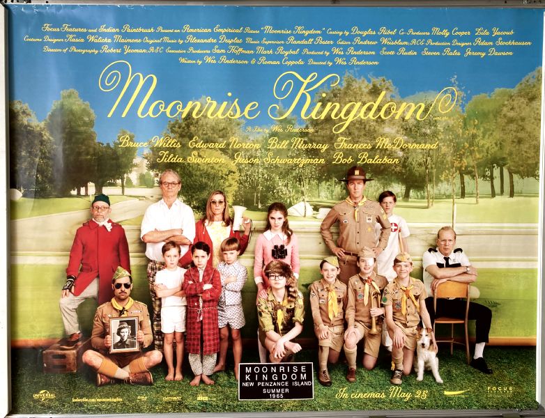 Cinema Poster: MOONRISE KINGDOM 2012 (Quad) Bruce Willis Bill Murray Jared Gilman