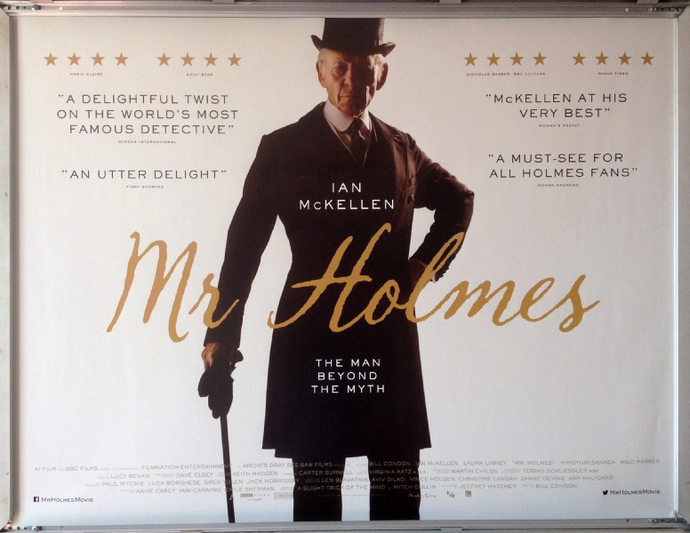Cinema Poster: MR HOLMES 2015 (Main Quad) Ian McKellen Laura Linney Hiroyuki Sanada