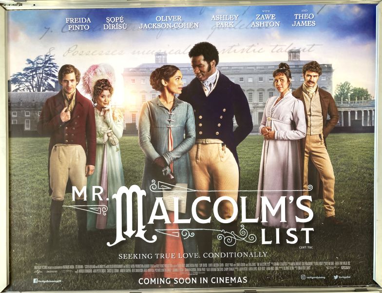 Cinema Poster: MR MALCOLM'S LIST 2023 (Quad) Freida Pinto Sope Dirisu Oliver Jackson-Cohen