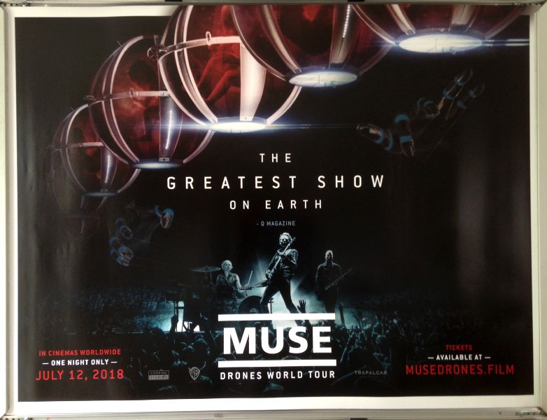 Cinema Poster: MUSE DRONES WORLD TOUR 2018 (Quad) July 12th Live Beamback