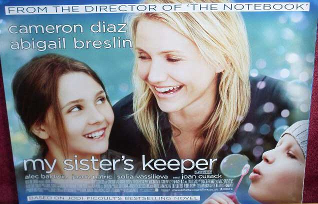 MY SISTER'S KEEPER: UK Quad Film Poster