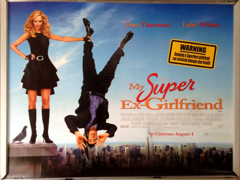 Cinema Poster: MY SUPER EX-GIRLFRIEND 2006 (Quad) Uma Thurman Eddie Izzard