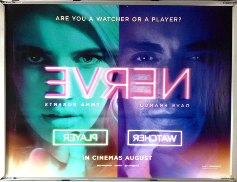 Cinema Poster: NERVE 2016 (Advance Quad) Emma Roberts Dave Franco Emily Meade  
