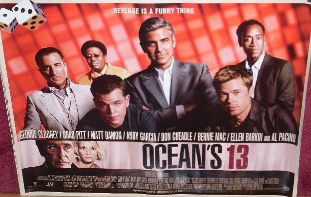 OCEAN'S 13: Main UK Quad Film Poster