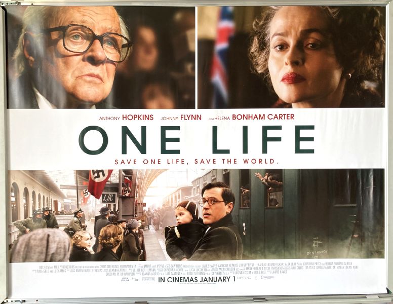 Cinema Poster: ONE LIFE 2023 (Quad) Anthony Hopkins Lena Olin Johnny Flynn