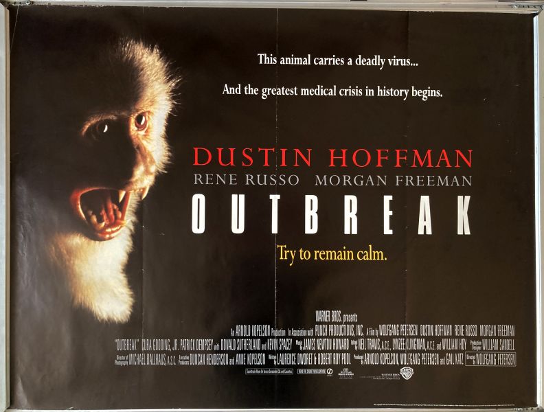 Cinema Poster: OUTBREAK 1995 (Quad) Dustin Hoffman Rene Russo Morgan Freeman