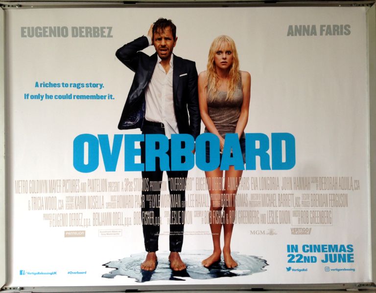 Cinema Poster: OVERBOARD 2018 (Quad) Eugenio Derbez Anna Faris Eva Longoria 