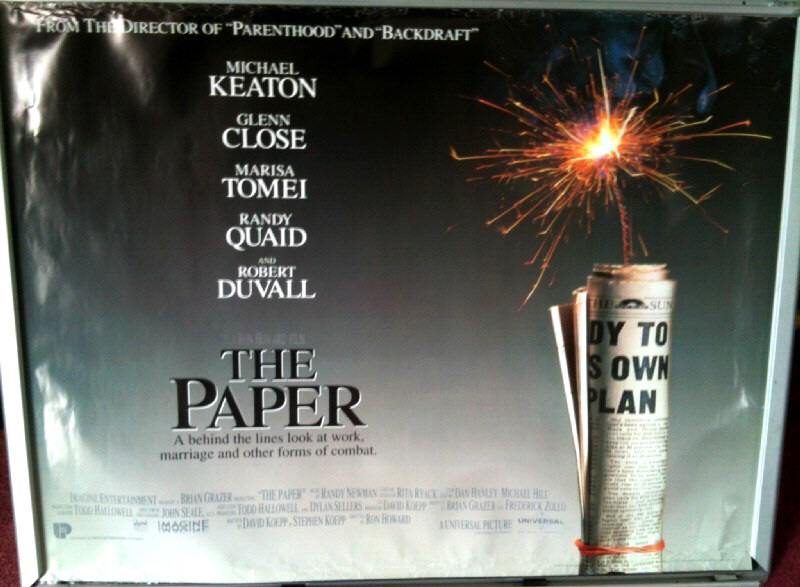 PAPER, THE: UK Quad Film Poster