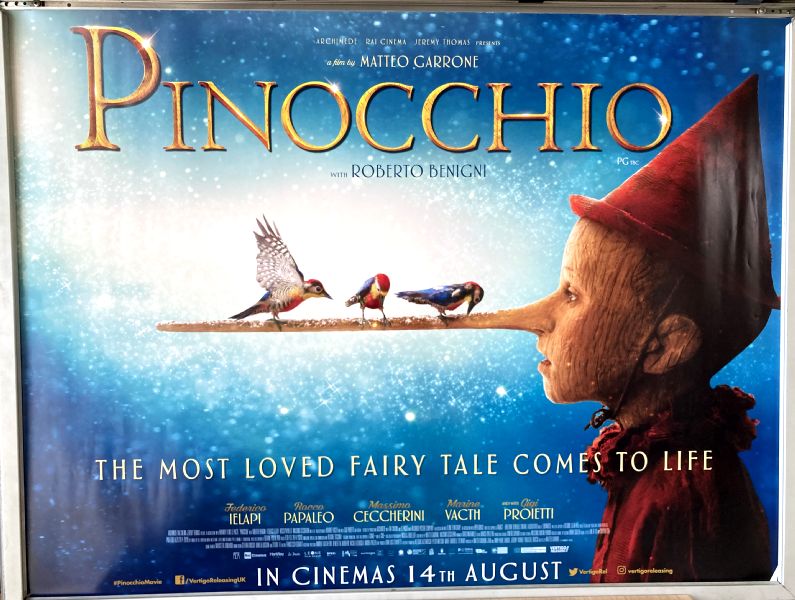 Cinema Poster: PINOCCHIO 2019 (Quad) Federico Ielapi Roberto Benigni Rocco Papaleo