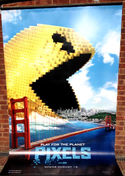 Cinema Banner: PIXELS 2015 (Pac Man) Adam Sandler Kevin James Cinema Banner: PIXELS 2015 (Pac Man) Adam Sandler Kevin James