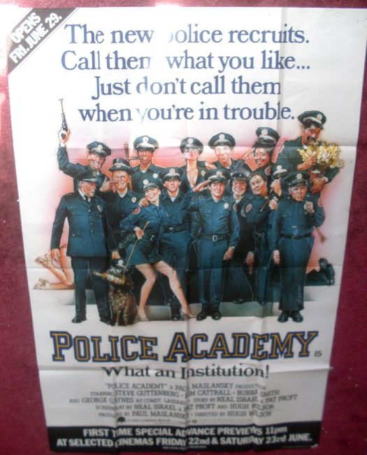 POLICE ACADEMY: Double Quad/Bus Stop Film Poster POLICE ACADEMY: Double Quad/Bus Stop Film Poster