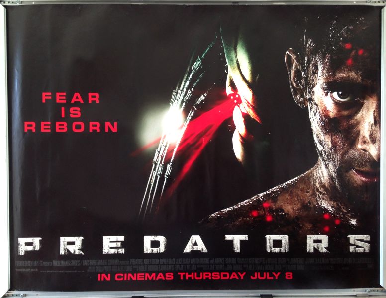 Cinema Poster: PREDATORS 2010 (Quad) Adrien Brody Topher Grace Danny Trejo