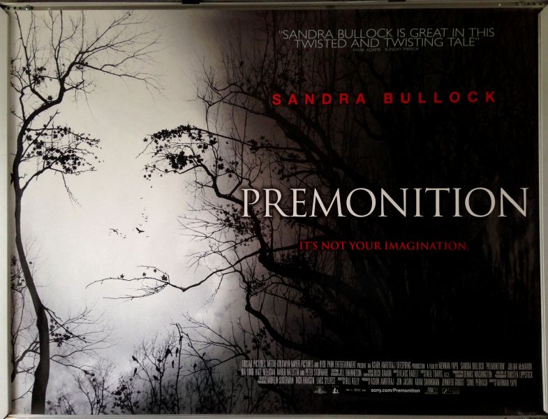 Cinema Poster: PREMONITION 2007 (Quad) Sandra Bullock Julian McMahon