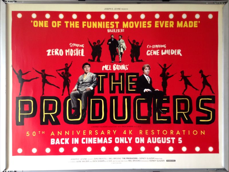 Cinema Poster: PRODUCERS, THE 1967 (50th Anniversary RR Quad) Mel Brooks Gene Wilder Cinema Poster: PRODUCERS, THE 1967 (50th Anniversary RR Quad) Mel Brooks Gene Wilder