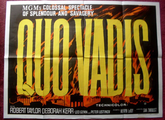 QUO VADIS: UK Quad Film Poster QUO VADIS: UK Quad Film Poster
