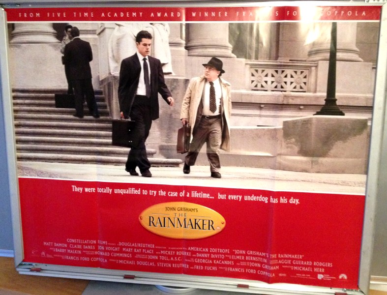Cinema Poster: RAINMAKER, THE 1997 (Quad) Matt Damon Danny DeVito Claire Danes