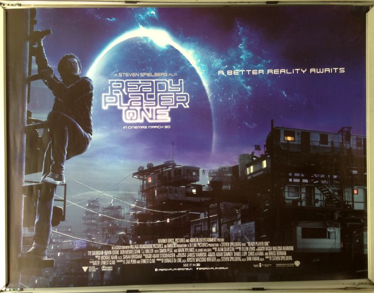 Cinema Poster: READY PLAYER ONE 2018 (Advance Quad) Tye Sheridan Olivia Cooke