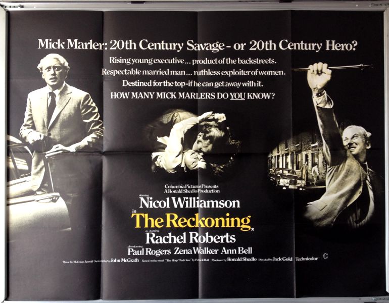 Cinema Poster: RECKONING, THE 1970 (Quad) Nicol Williamson Ann Bell Lilita De Barros Cinema Poster: RECKONING, THE 1970 (Quad) Nicol Williamson Ann Bell Lilita De Barros