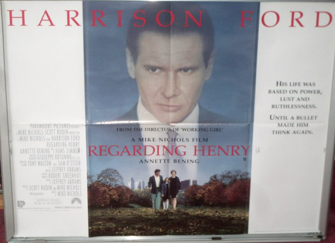 REGARDING HENRY: Main UK Quad Film Poster