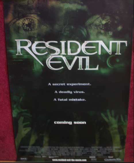 RESIDENT EVIL: Advance UK One Sheet Film Poster