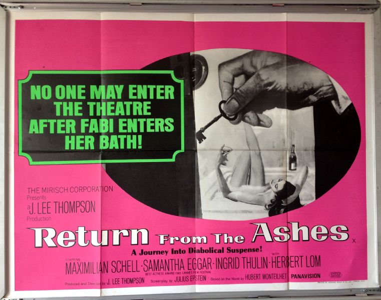 Cinema Poster: RETURN FROM THE ASHES 1966 (Quad) Maximilian Schell