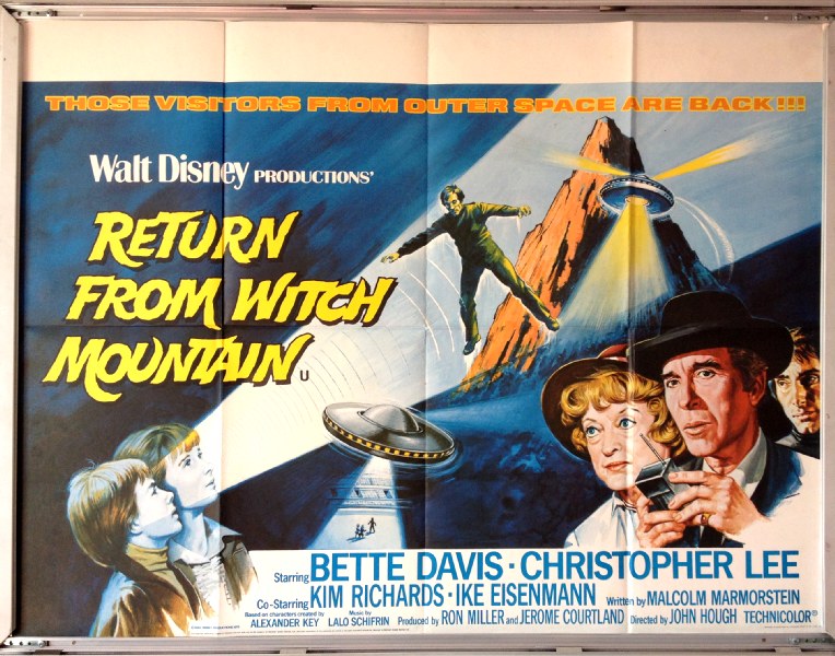 Cinema Poster: RETURN FROM WITCH MOUNTAIN 1978 Quad Bette Davis Christopher Lee