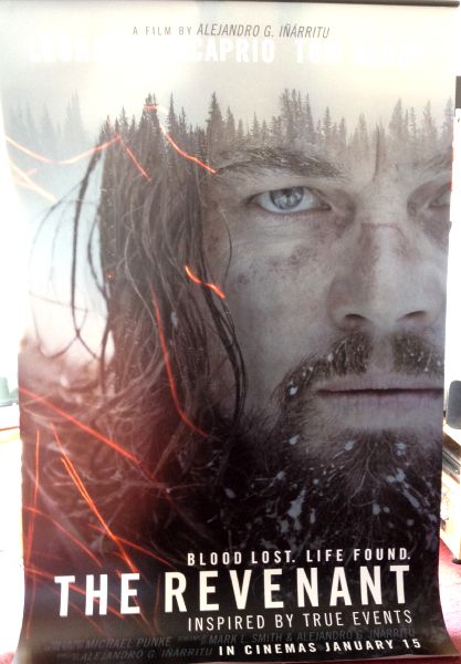 Cinema Banner: REVENANT, THE 2016 Leonardo DiCaprio Tom Hardy Will Poulter