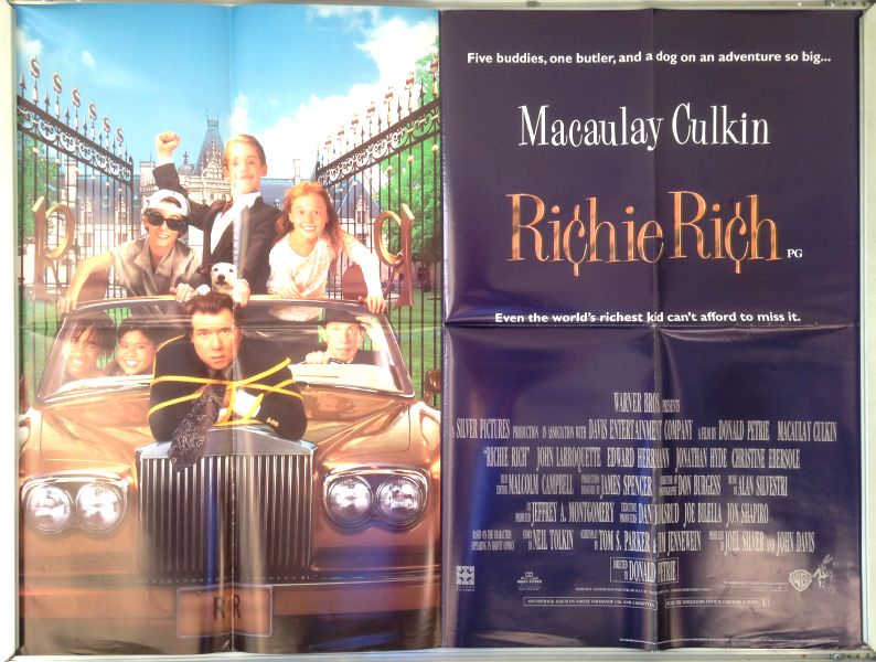 Cinema Poster: RICHIE RICH 1995 (Quad) Macaulay Culkin Edward Herrmann