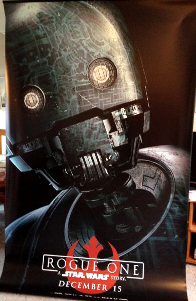 Cinema Banner: ROGUE ONE A STAR WARS STORY 2016 (K-2SO) Alan Tudyk Felicity Jones Cinema Banner: ROGUE ONE A STAR WARS STORY 2016 (K-2SO) Alan Tudyk Felicity Jones