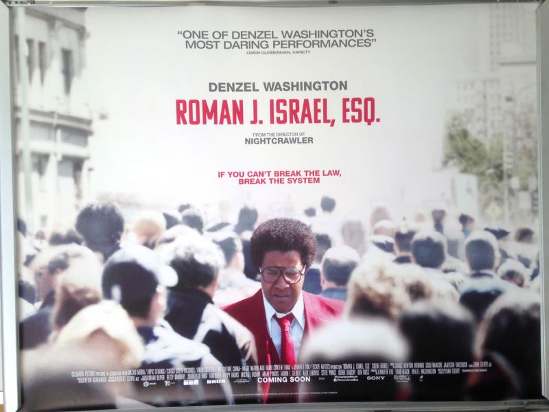 Cinema Poster: ROMAN J. ISRAEL ESQ 2018 (Quad) Denzel Washington Colin Farrell