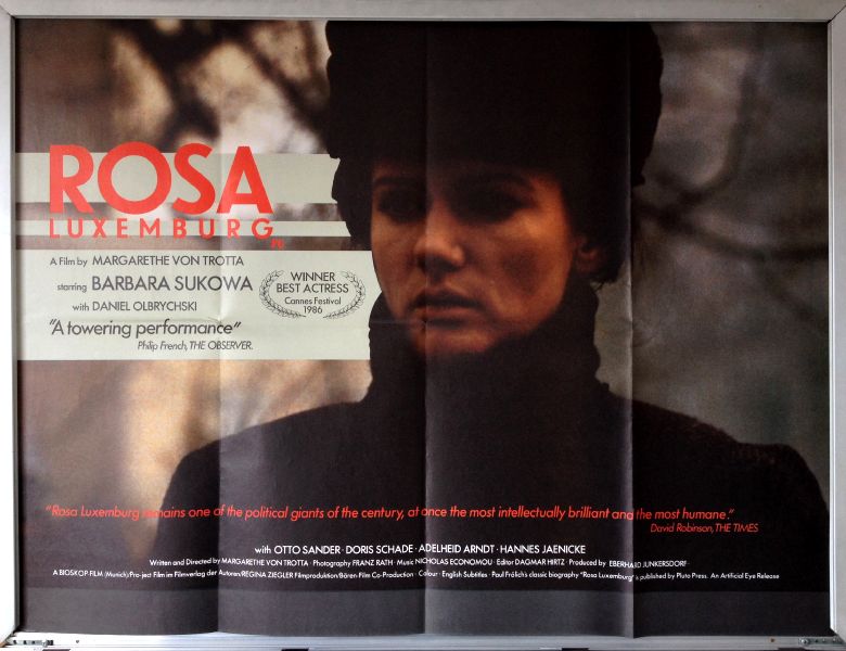 Cinema Poster: ROSA LUXEMBURG 1986 (Quad) Barbara Sukowa Daniel Olbrychski