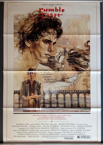 Cinema Poster: RUMBLEFISH 1983 (One Sheet) Matt Dillon Mickey Rourke Chris Penn