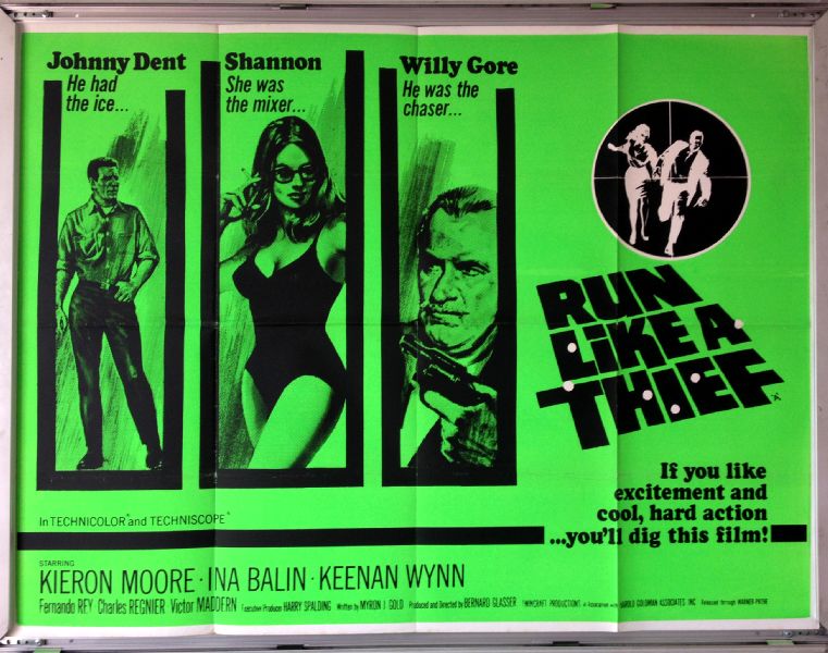 Cinema Poster: RUN LIKE A THIEF 1967 (Quad) Kieron Moore Keenan Wynn 