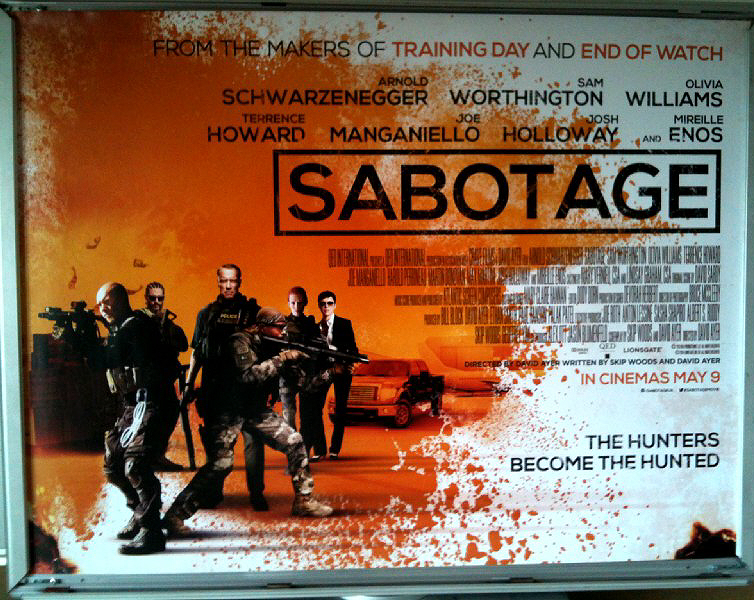 SABOTAGE: V1 UK Quad Film Poster