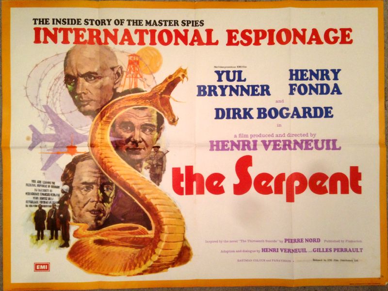 Cinema Poster: SERPENT, THE 1973 (Quad) Arnaldo Putzu Yul Brynner Henry Fonda