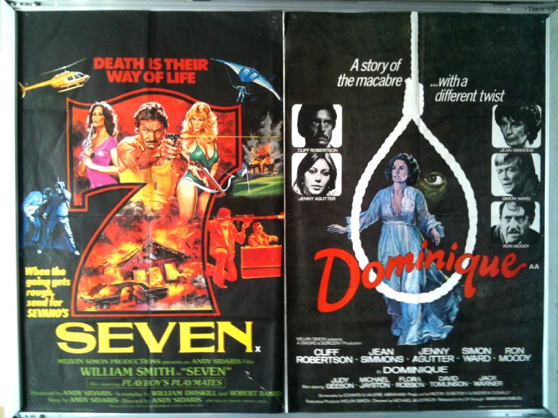 Cinema Poster: SEVEN/DOMINIQUE 1979 (Double Bill Quad) Jean Simmons Jenny Agutter