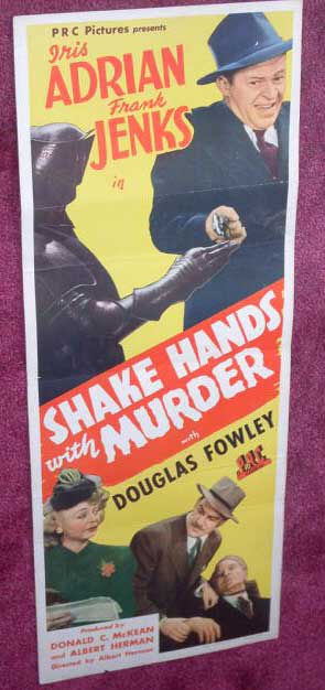 SHAKE HANDS WITH MURDER: US Insert Film Poster
