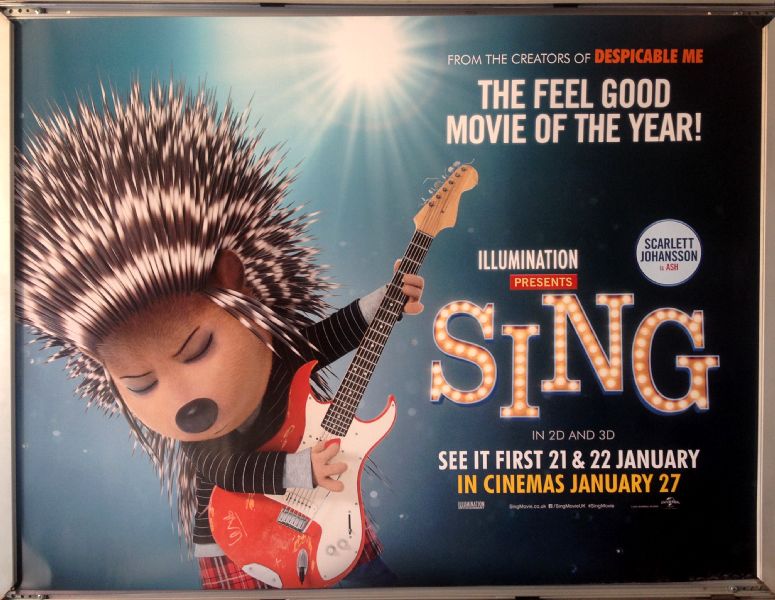 Cinema Poster: SING 2017 (Ash Quad) Matthew McConaughey Scarlett Johannson