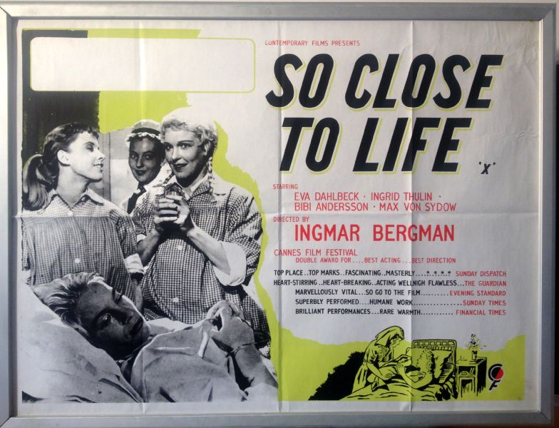 Cinema Poster: SO CLOSE TO LIFE 1958 (Quad) Ingmar Bergman Eva Dahlbeck Cinema Poster: SO CLOSE TO LIFE 1958 (Quad) Ingmar Bergman Eva Dahlbeck