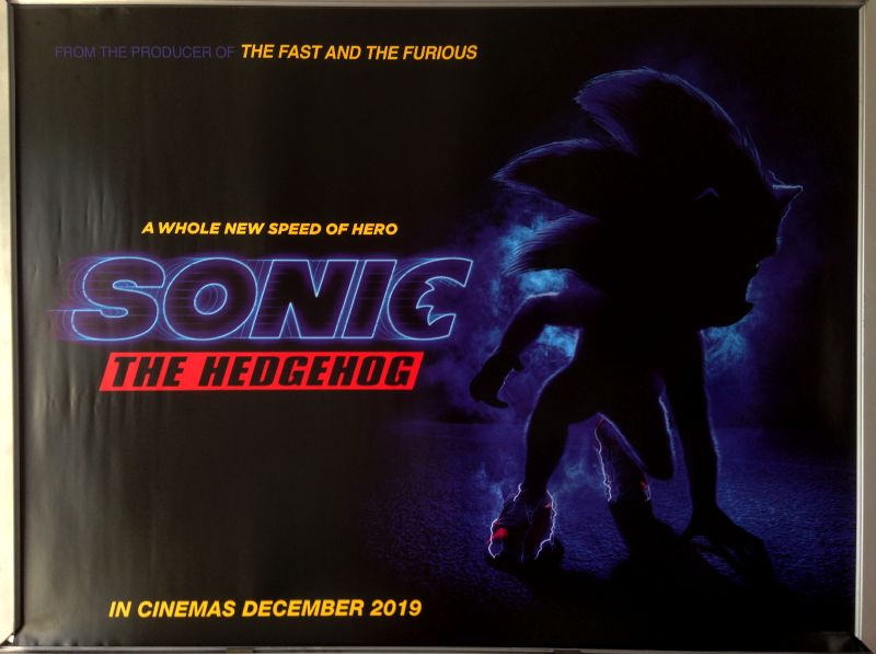 Cinema Poster: SONIC THE HEDGEHOG 2019 (Advance Quad) Jim Carrey James Marsden
