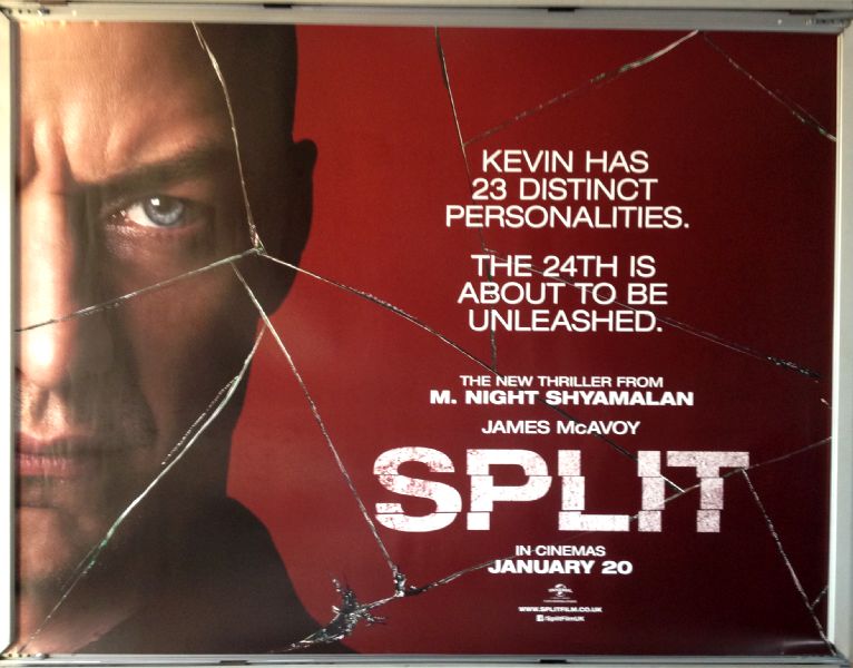 Cinema Poster: SPLIT 2017 (Red Quad) M. Night Shyamalan James McAvoy