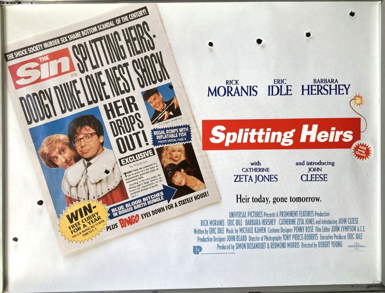 Cinema Poster: SPLITTING HEIRS 1993 (Quad) Eric Idle Rick Moranis John Cleese