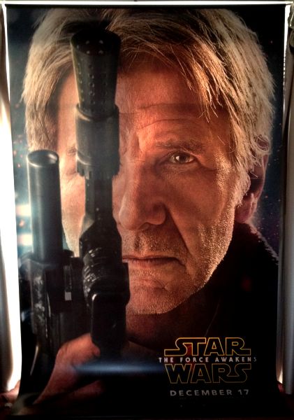 Cinema Banner: STAR WARS THE FORCE AWAKENS 2015 (Han Solo) Harrison Ford